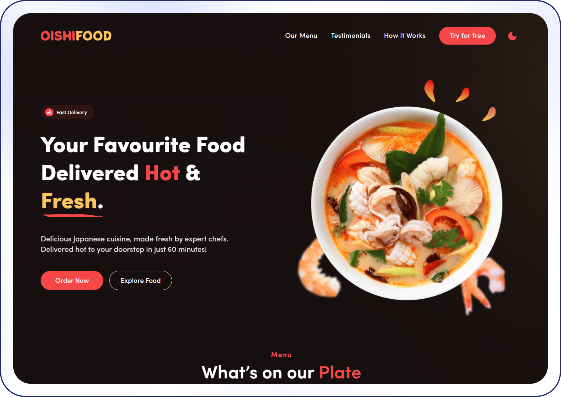 OishiFood Darkmode