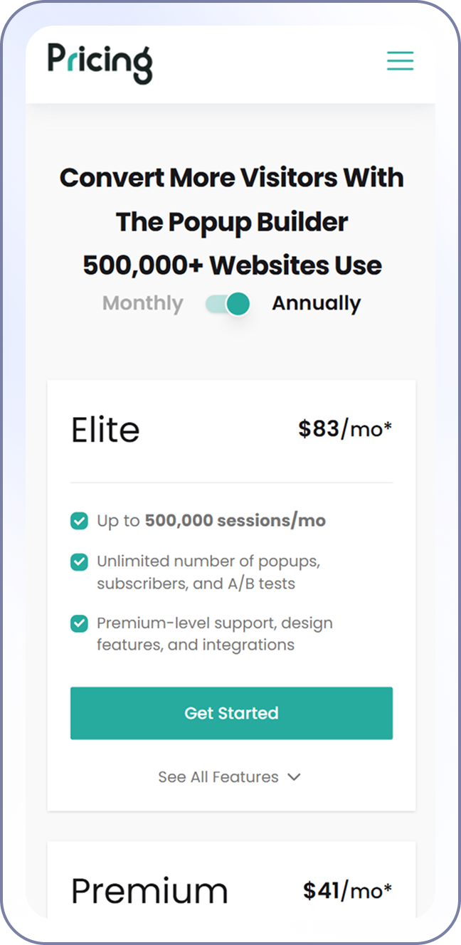 Pricing Page